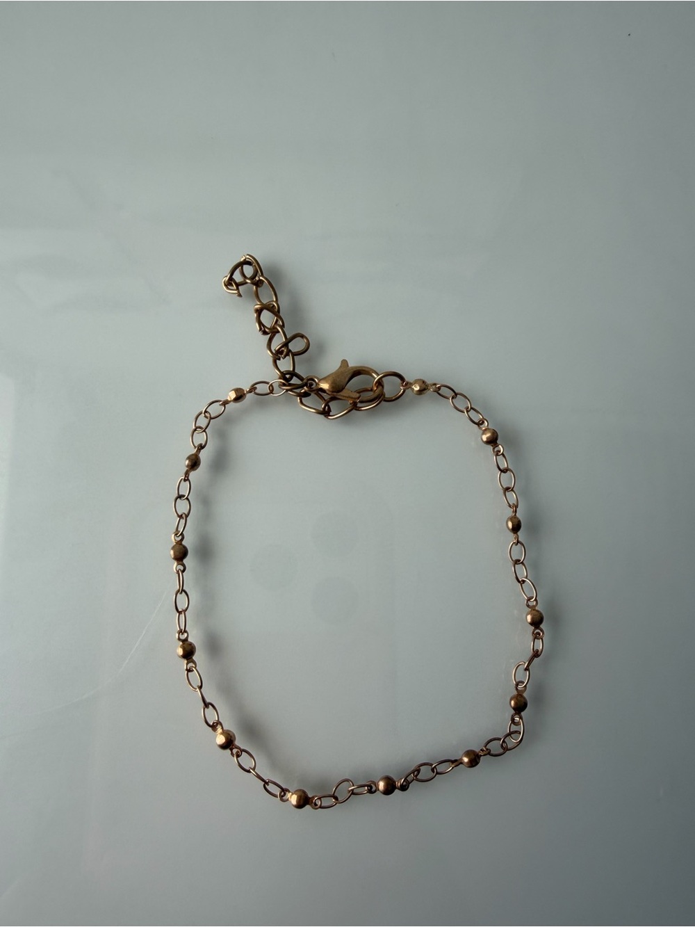 Delicate Gold Bead Chain Anklet - Women Jewelry